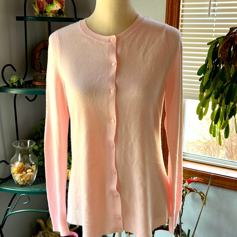EUC Croft & Barrow Pink Cardigan